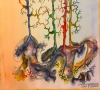 Quartet 2, 12x18 inch, Watercolors on cold press paper SKU 4057 