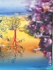 Separation light by day and night, 12x18 inch, watercolors on cold press paper SKU 4061,