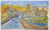    My dreams house , water colors on cold press paper SKU 13.75x22 inch, SKU 4071