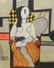 MUJER CON GATO ABSTRACT de VKSIESKI 2024