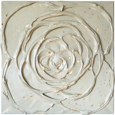 Little Greige Rose with a Touch of Silver I. 