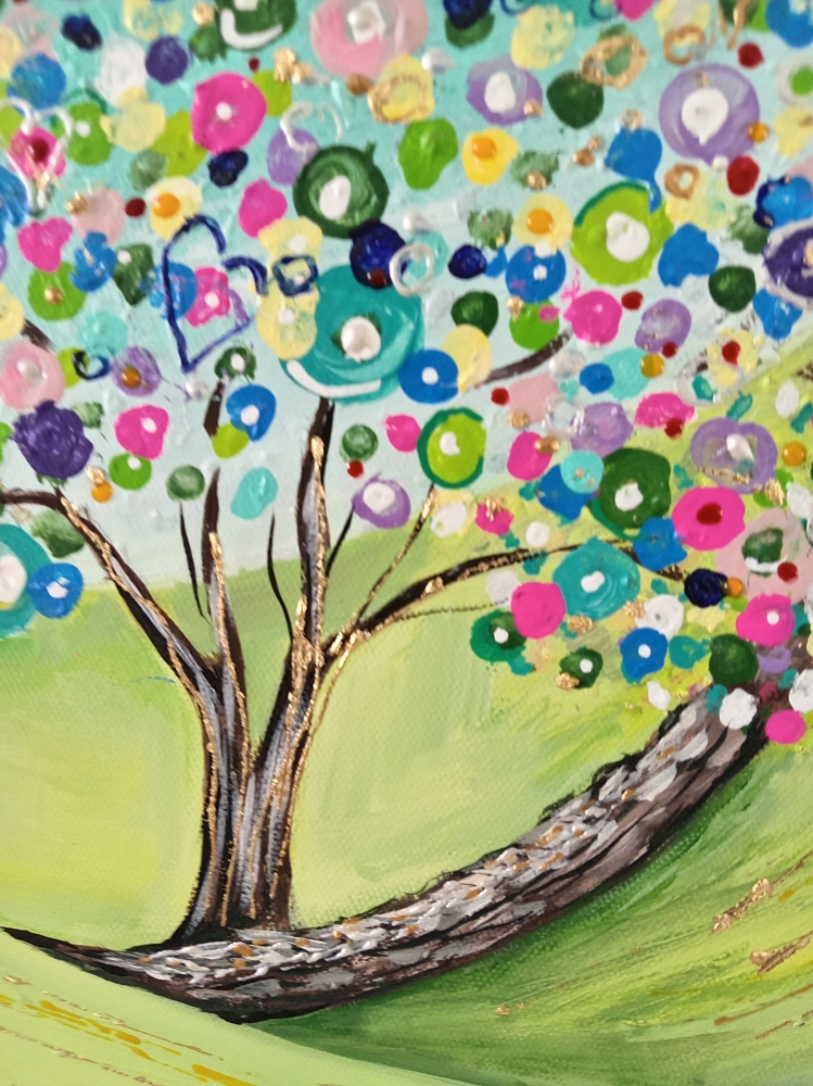 Sycamore Gap Tree dot painting 