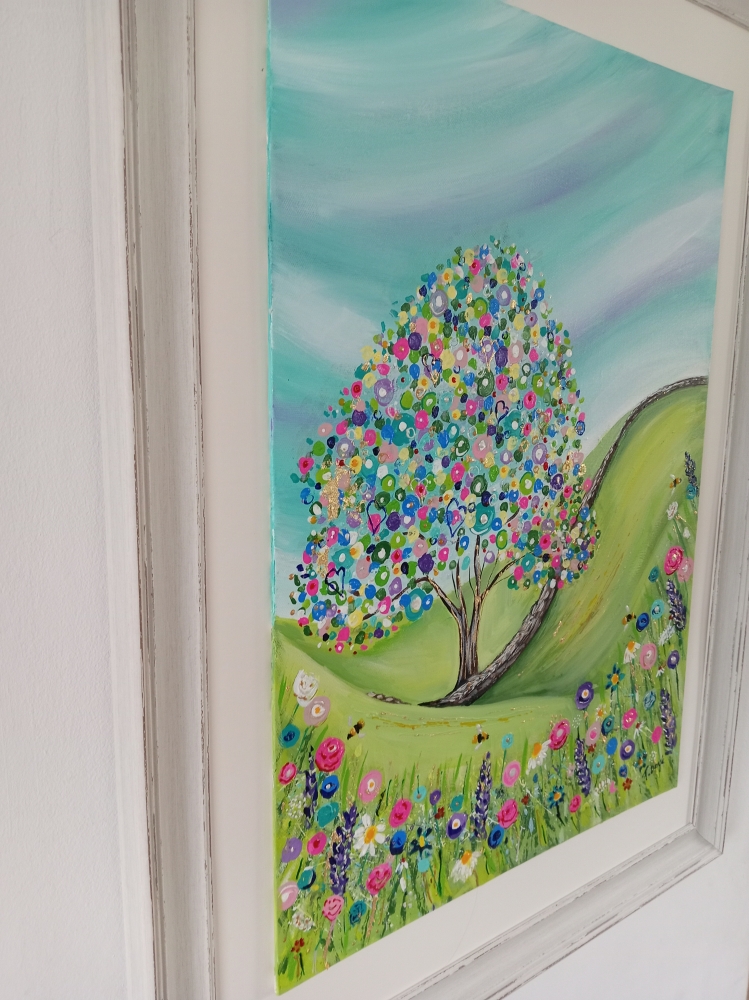 Sycamore Gap Tree dot painting 