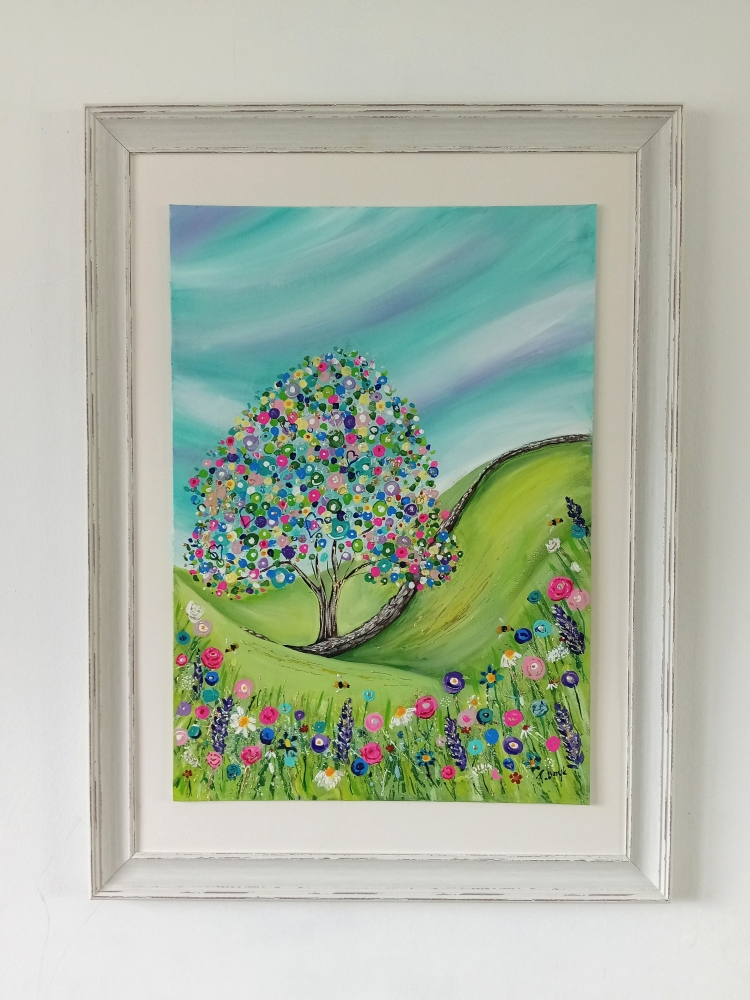Sycamore Gap Tree dot painting 