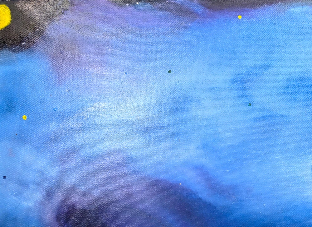 Outer Space Blue Nebula