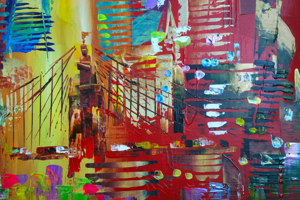 City New York Sunset Abstract 646