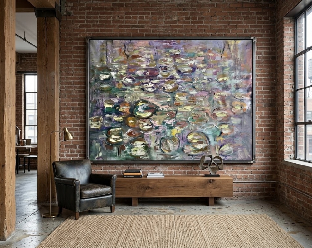 Dreamlike Water Lilies – Original Impressionist Oil Painting on Canvas