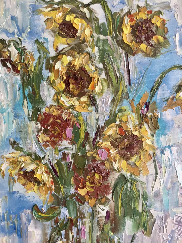 Sunflowers in a vase