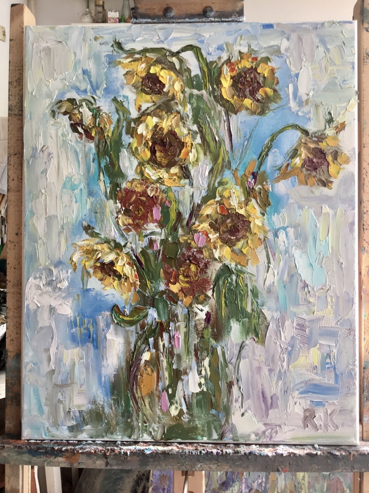 Sunflowers in a vase