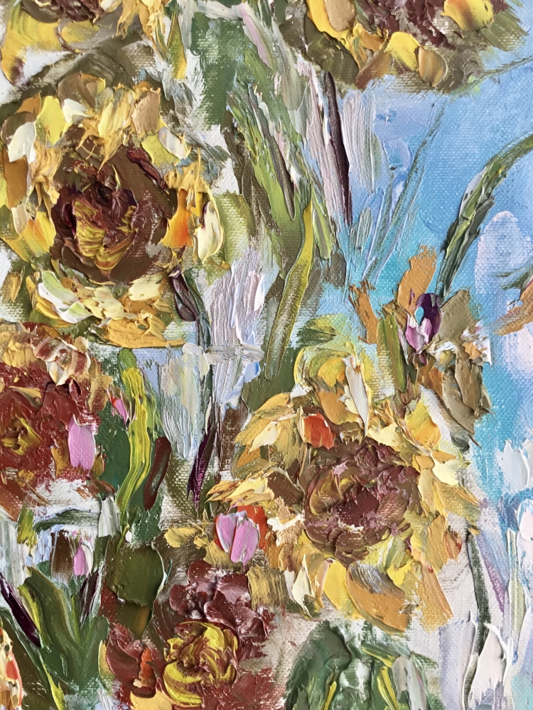 Sunflowers in a vase