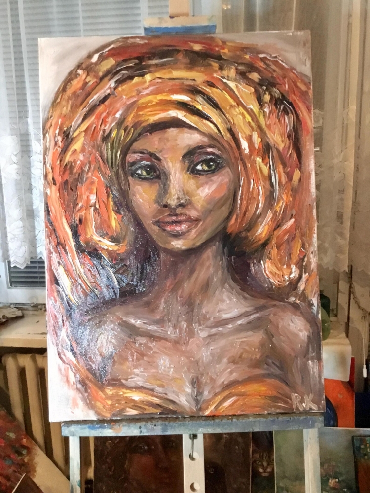The Woman Who Reigns Original Oil Painting | 50 × 70 cm