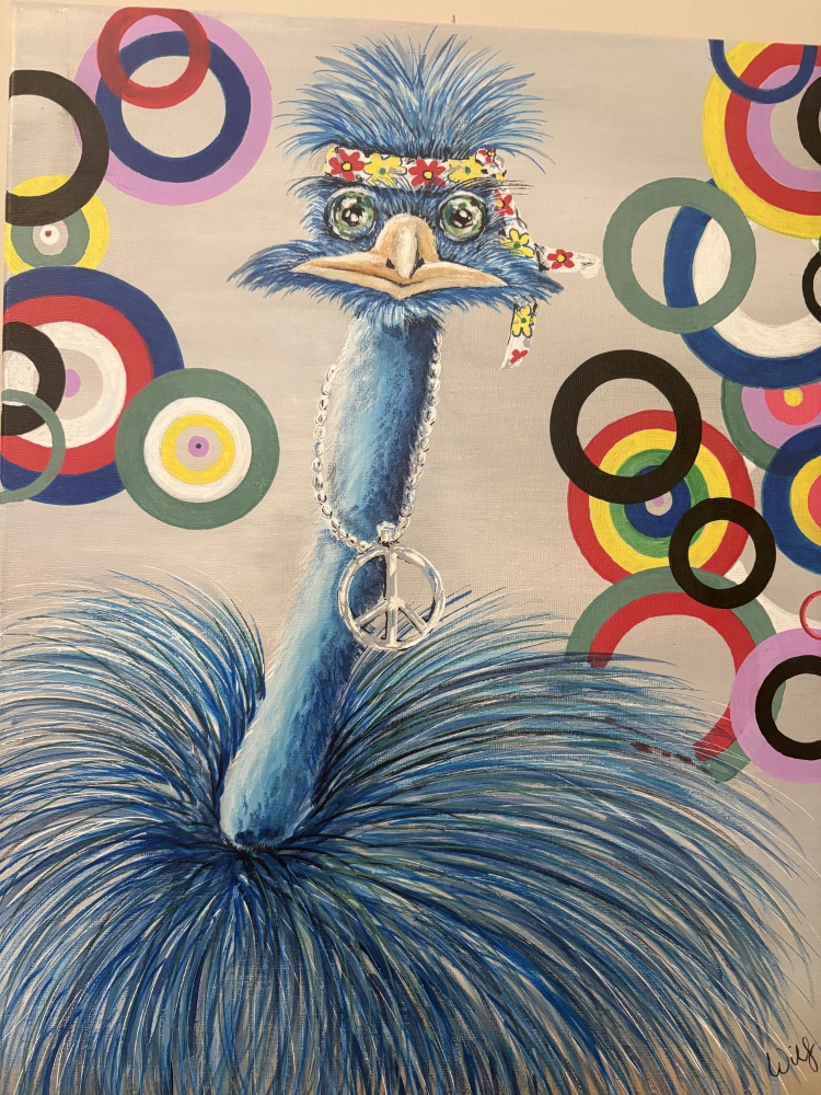 Sixties Hippy Chick Emu
