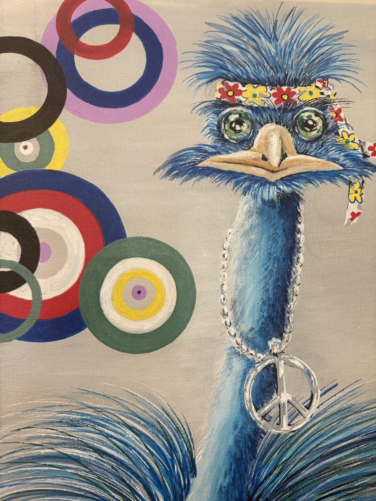 Sixties Hippy Chick Emu