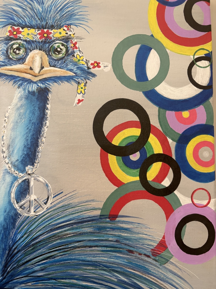 Sixties Hippy Chick Emu