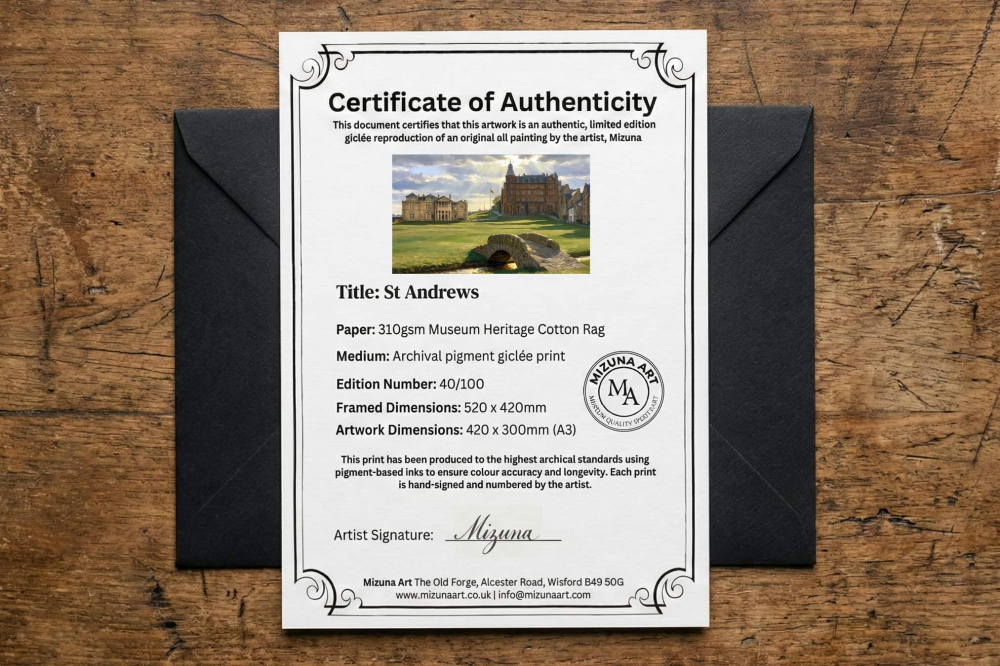 St Andrews Golf Course – Ltd Edition Giclée Framed Print 70x50cm