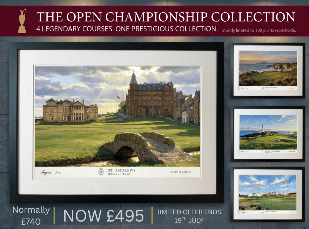 Open Championship Collection - 4 Ltd Edition Framed Giclée Prints (SALE 33% OFF)