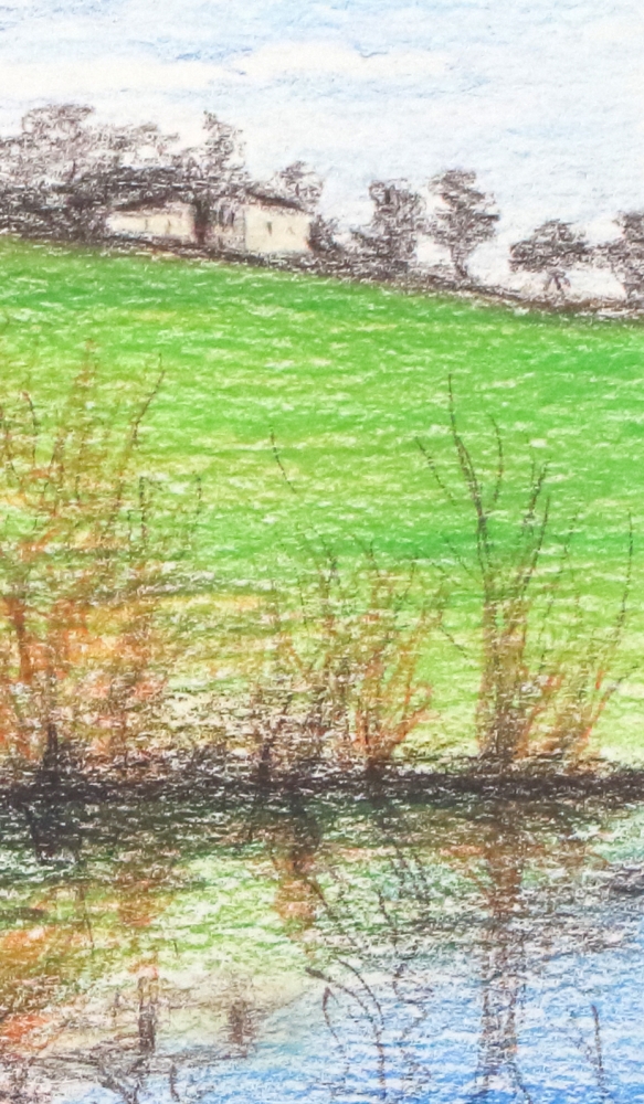 Sketch of River Aire in North Yorkshire II