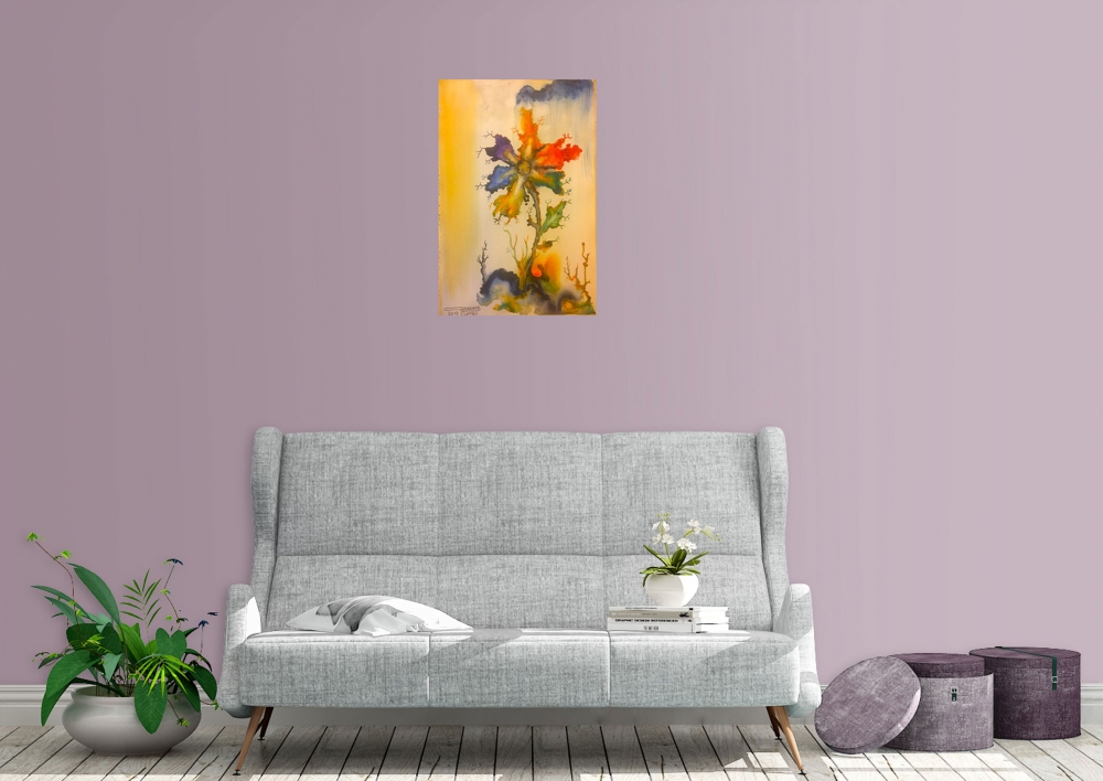 Exotic flowers 5, 12x18 inch, Watercolors on cold press paper, SKU 4044 