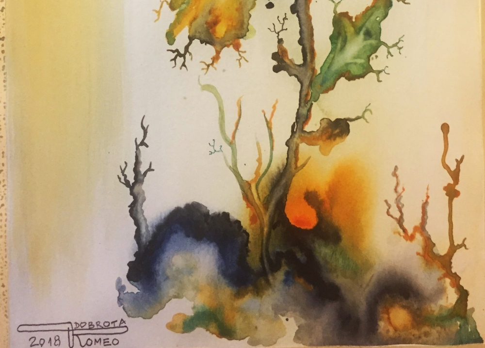 Exotic flowers 5, 12x18 inch, Watercolors on cold press paper, SKU 4044 