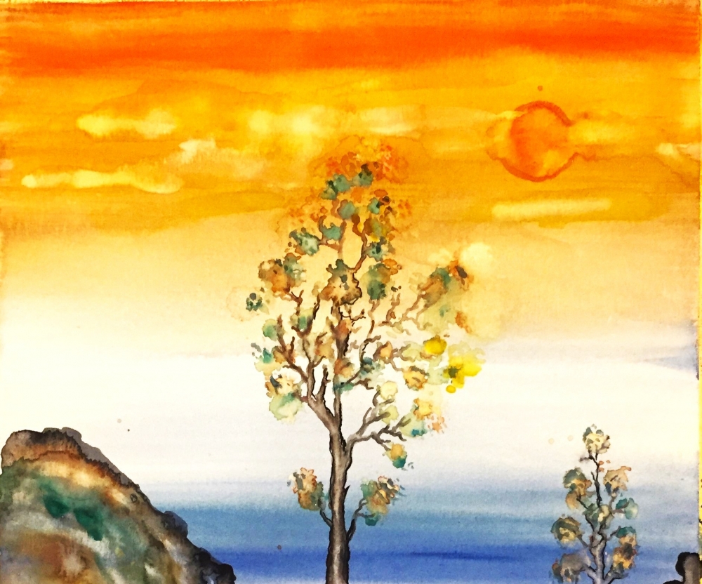 The Survivors, 12x18 inch, Watercolors on cold press paper SKU 4051 