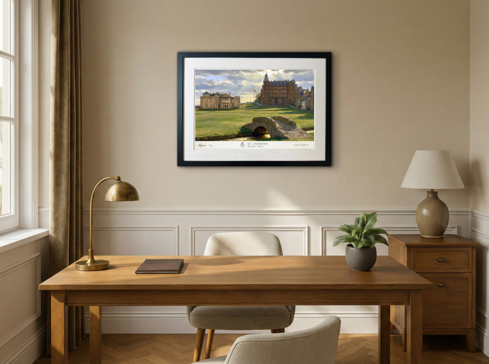 St Andrews Golf Course – Ltd Edition Giclée Framed Print 50x40cm