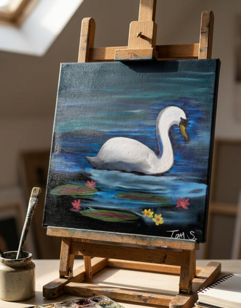 Swan Vignette style