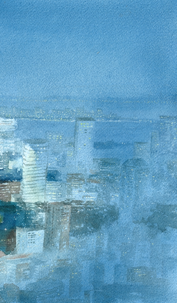 Tokyo Skyline (Watercolour - Original)