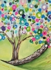 Sycamore Gap Tree dot painting 