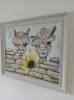 Alpacas in pastels. Sunflower and smiles 