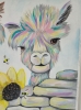 Alpacas in pastels. Sunflower and smiles 