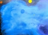 Outer Space Blue Nebula