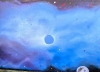 Outer Space Blue Nebula