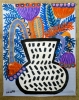 Terracotta vase with plants