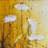 Dainty Flowers in Yellow Orange Framed