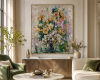 Blooming Harmony – Original Textured Oil Painting on Canvas, Large Floral Bouquet