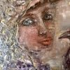 A visitor from Before-woman with a raven painting