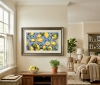 Original Soft Pastel Lemons Painting on Pastelmat 25x50 cm |