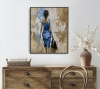 Woman in Blue Dress.