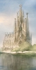 Reflection of Sagrada Família (Watercolour - Original)
