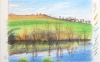 Sketch of River Aire in North Yorkshire II