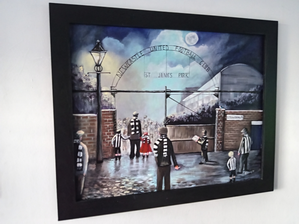 Newcastle football st James park painting 