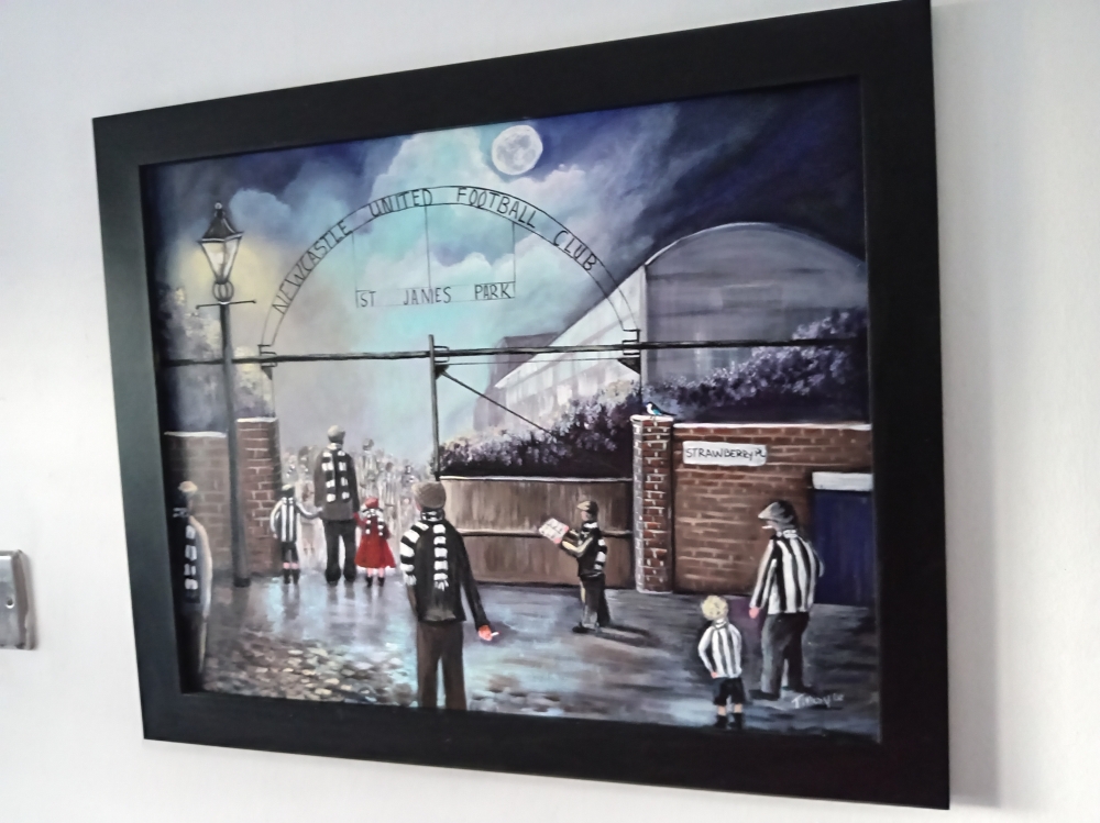 Newcastle football st James park painting 