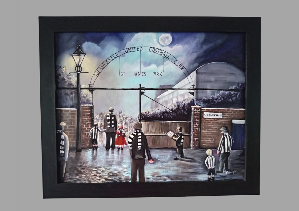 Newcastle football st James park painting 