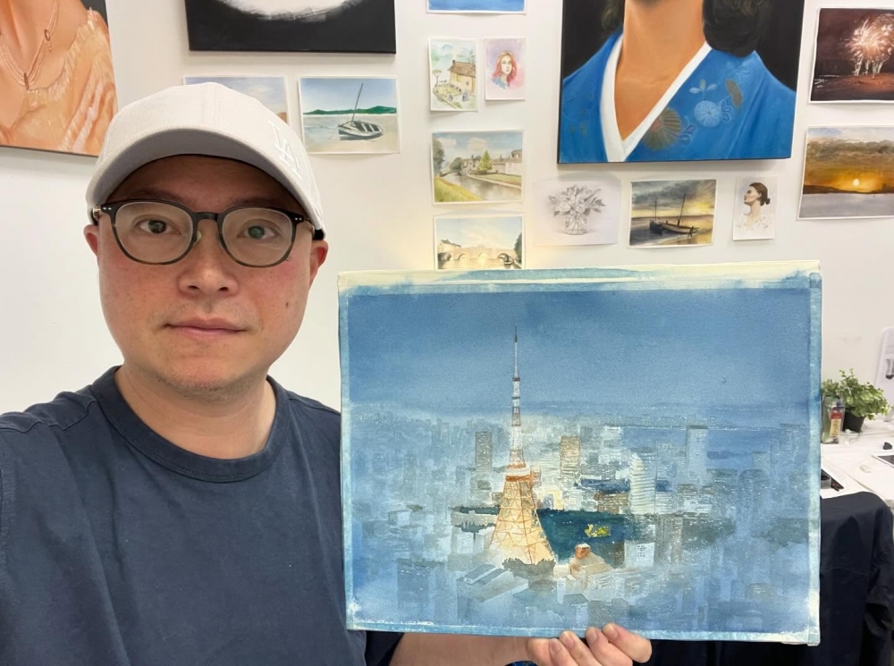 Tokyo Skyline (Watercolour - Original)