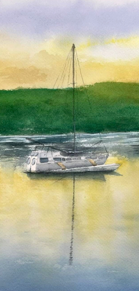 Anchor in the Glow (Watercolour - Original) 