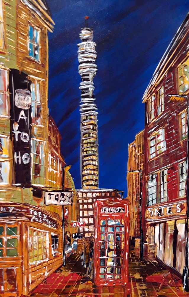 Bt Tower London by night