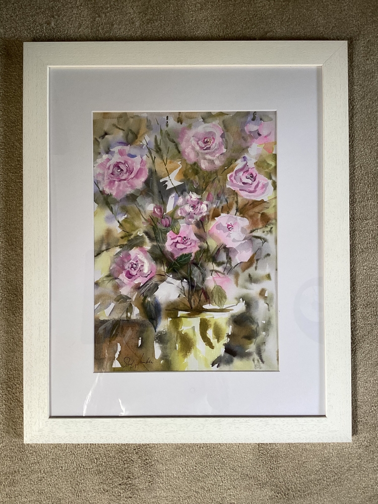 Roses in a Stone Pot