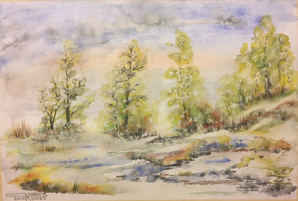 Canadian Landscape 16, 12x17.5 inch, Water colors on cold press paper SKU 4037