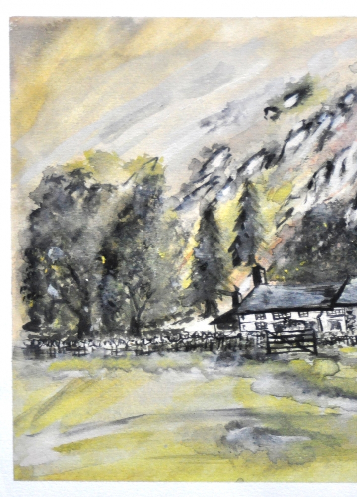 Canadian Landscape, watercolors on cold press paper, 11x15 inch, 28x38 cm, SKU 4028