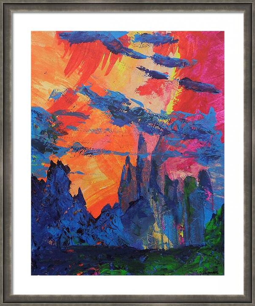 City of Illusions — Literary Abstract Acrylic by Jarek Filipowicz